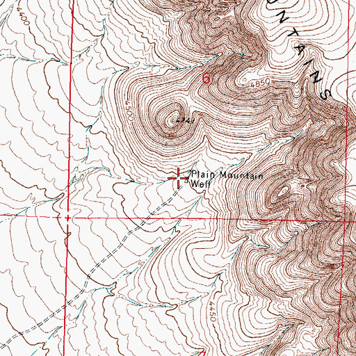 Topographic Map of Plain Mountain Well, NM
