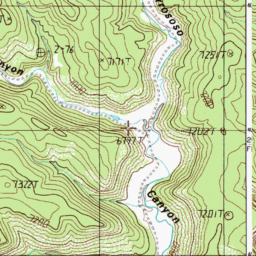 Topographic Map of Plaza Canyon, NM