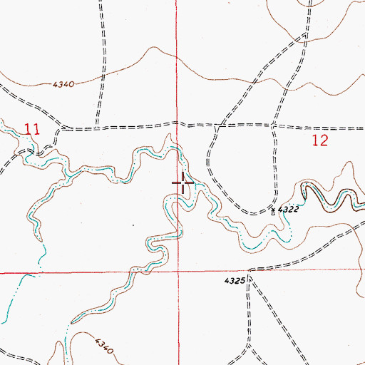 Topographic Map of Plaza Larga Creek, NM