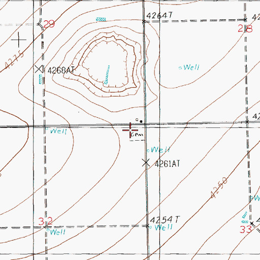 Topographic Map of Pleasant Hill Cemetery, NM