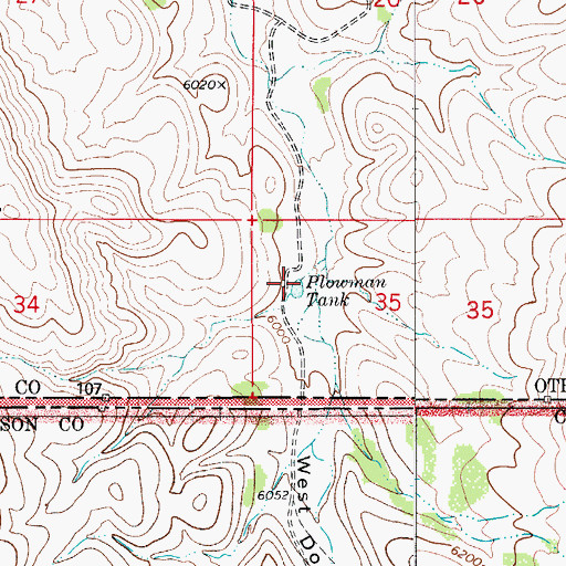 Topographic Map of Plowman Tank, NM