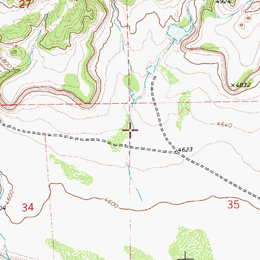 Topographic Map of Plum Rincon Canyon, NM