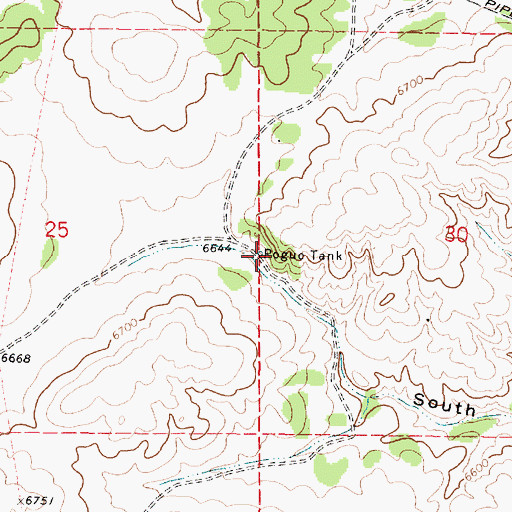 Topographic Map of Pogue Tank, NM