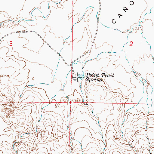 Topographic Map of Point Trail Spring, NM