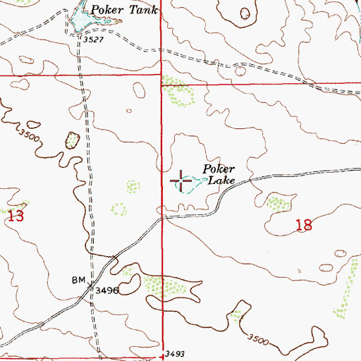 Topographic Map of Poker Lake, NM