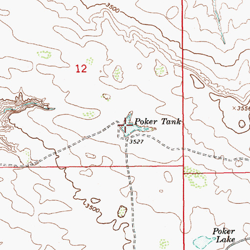 Topographic Map of Poker Tank, NM