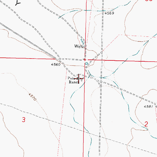 Topographic Map of Pole M Ranch, NM