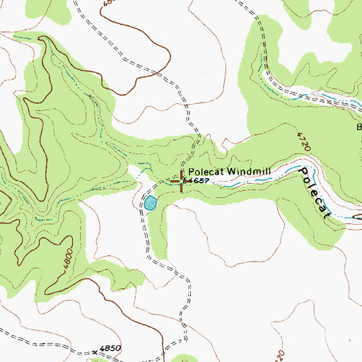 Topographic Map of Polecat Windmill, NM