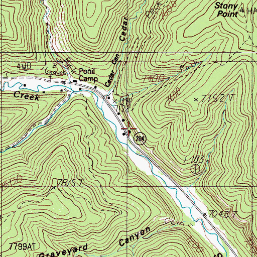 Topographic Map of Ponil Base Camp, NM