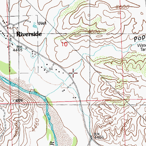 Topographic Map of Pope Canyon, NM