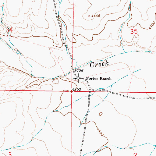 Topographic Map of Porter Ranch, NM
