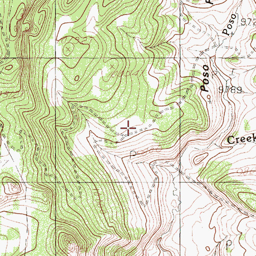 Topographic Map of Poso Cow Camp, NM