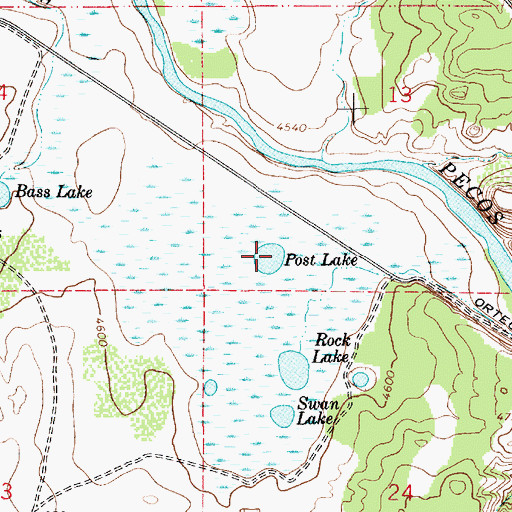 Topographic Map of Post Lake, NM