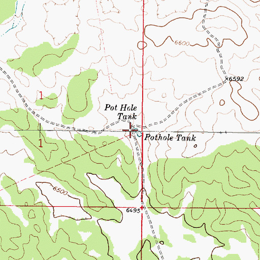 Topographic Map of Pot Hole Tank, NM