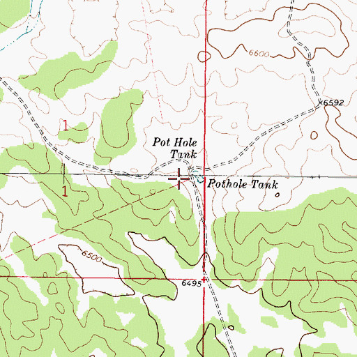 Topographic Map of Pothole Tank, NM