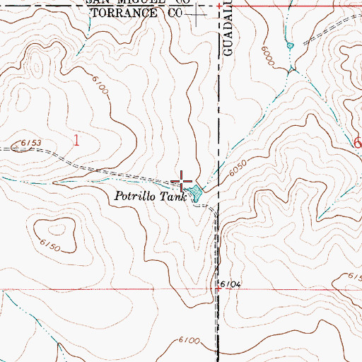 Topographic Map of Potrillo Tank, NM