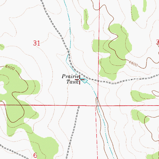 Topographic Map of Prairie Tank, NM