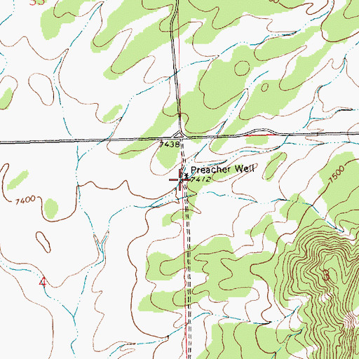 Topographic Map of Preacher Well, NM