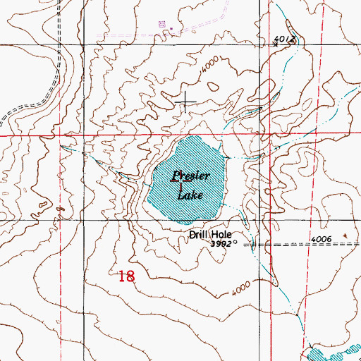 Topographic Map of Presler Lake, NM