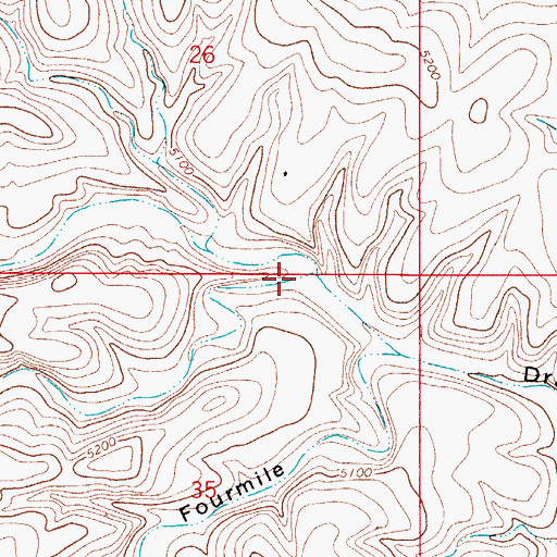 Topographic Map of Pretty Bird Canyon, NM
