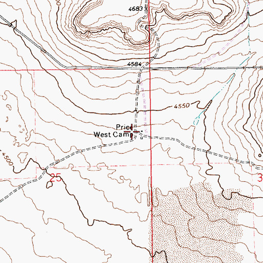 Topographic Map of Price West Camp, NM