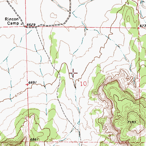 Topographic Map of Provenger Rincon, NM