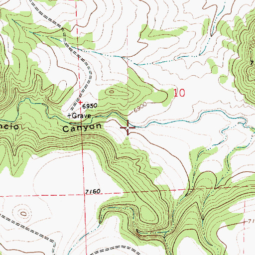 Topographic Map of Prudencio Canyon, NM