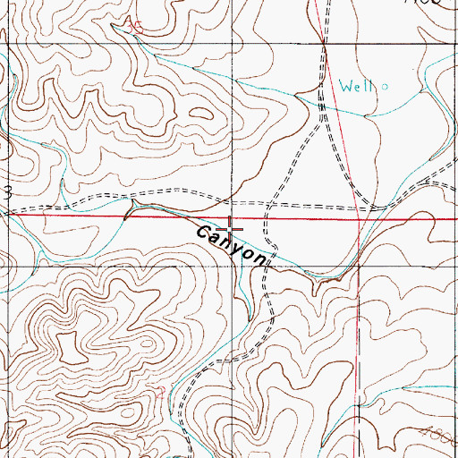 Topographic Map of Pruit Canyon, NM