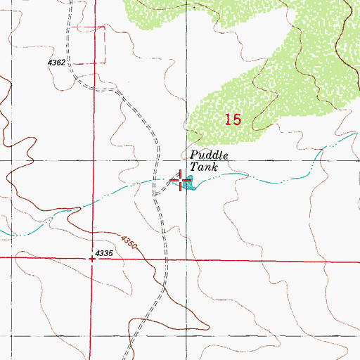 Topographic Map of Puddle Tank, NM