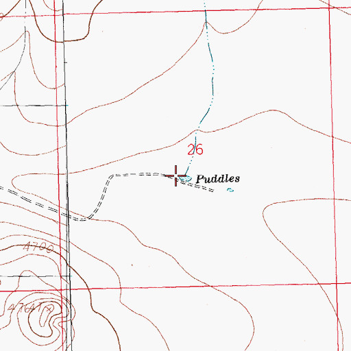 Topographic Map of Puddles Tank, NM