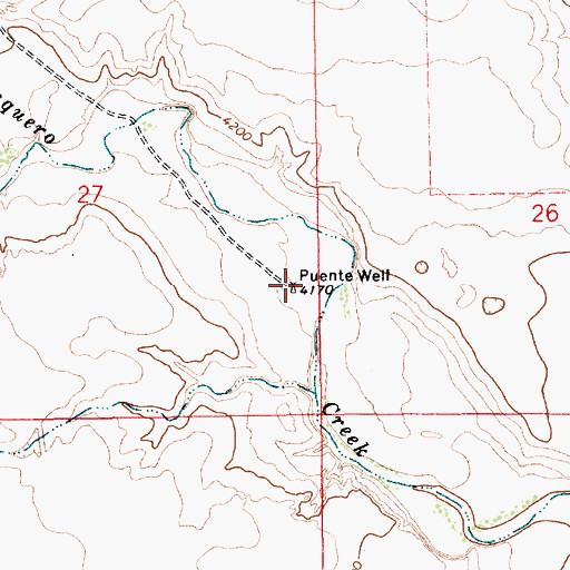 Topographic Map of Puente Well, NM
