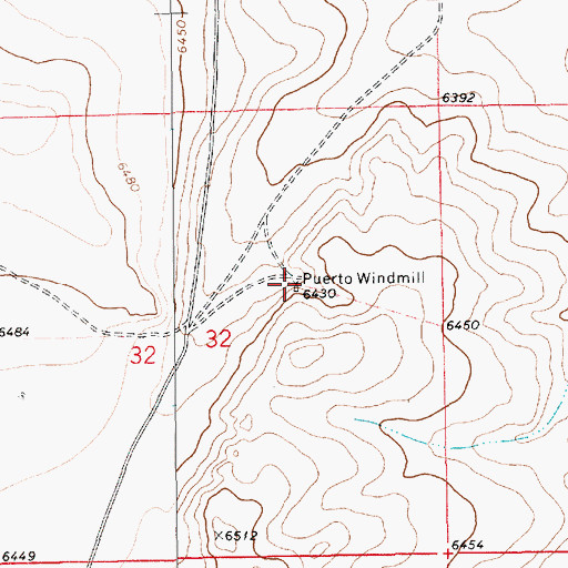 Topographic Map of Puerto Windmill, NM
