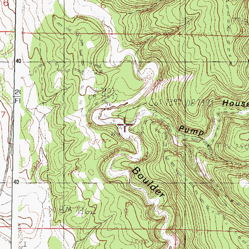 Topographic Map of Pump House Canyon, NM