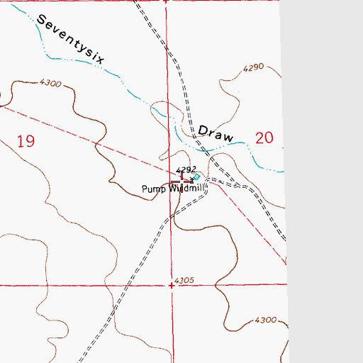 Topographic Map of Pump Windmill, NM