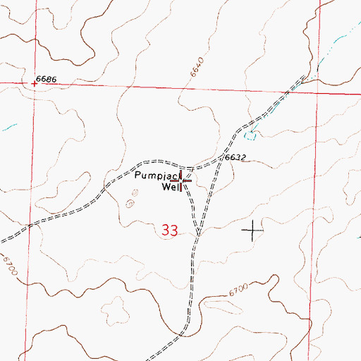 Topographic Map of Pumpjack Well, NM