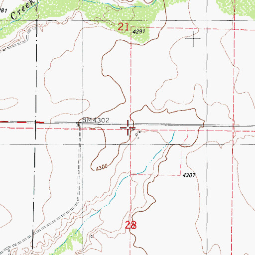 Topographic Map of Purday Ranch, NM