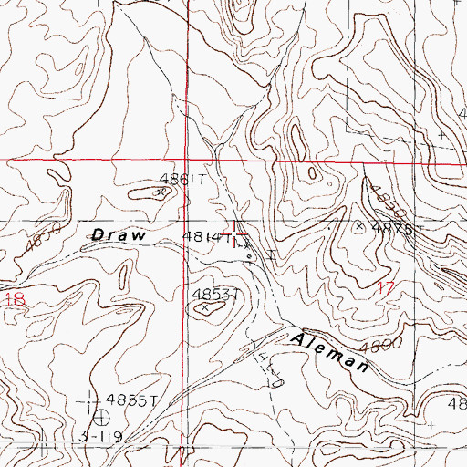 Topographic Map of Putman Draw, NM