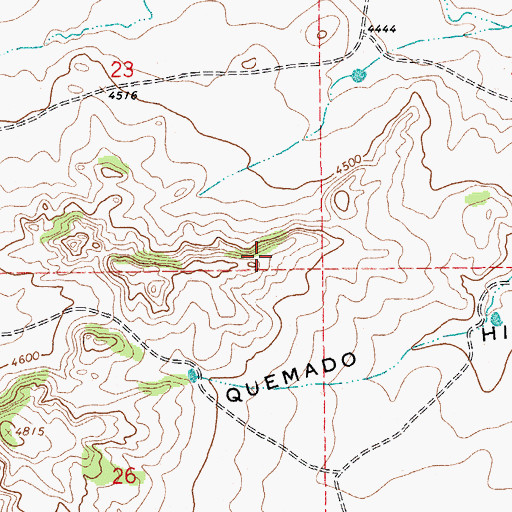 Topographic Map of Quemado Hills, NM