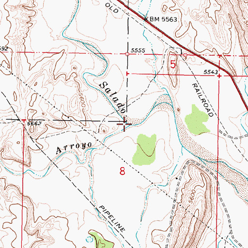Topographic Map of Querencia Arroyo, NM