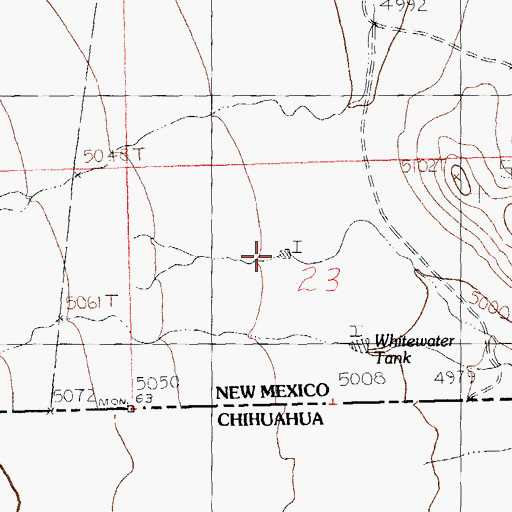 Topographic Map of R I Bass Ranch, NM