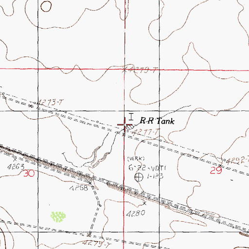 Topographic Map of R R Tank, NM