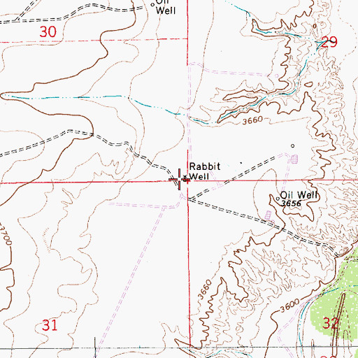 Topographic Map of Rabbit Well, NM