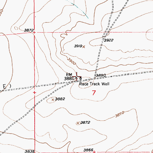 Topographic Map of Race Track Well, NM