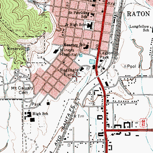 Topographic Map of Ragsdale Field, NM