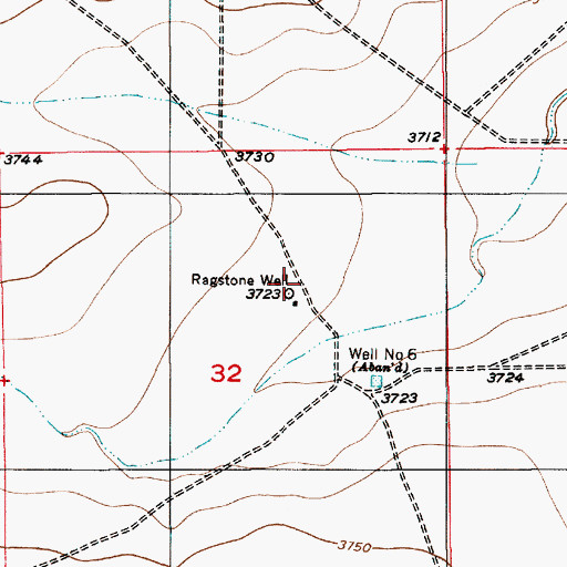 Topographic Map of Ragstone Well, NM