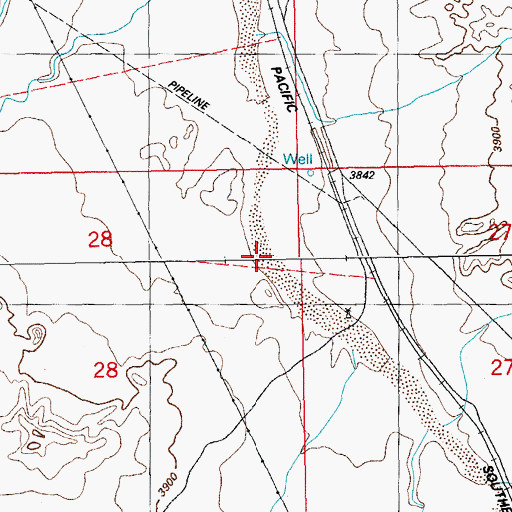 Topographic Map of Railroad Wash, NM