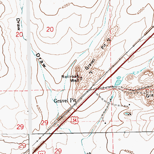 Topographic Map of Railroad Well, NM