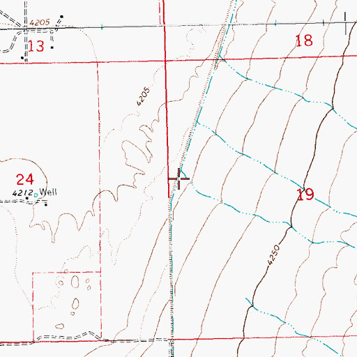 Topographic Map of Rainbow Wash, NM