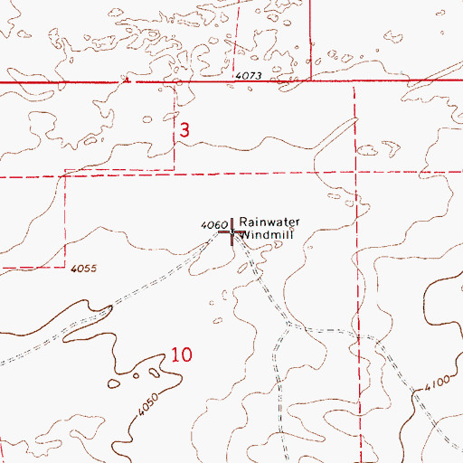 Topographic Map of Rainwater Windmill, NM