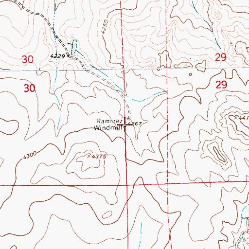 Topographic Map of Ramirez Windmill, NM